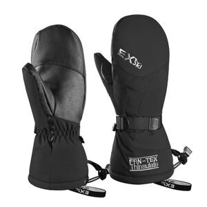 Fan-Tex Men’s Black 3M Thinsulate Ski Snowboarding Mittens Wrist Leash Size M